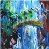Image 3 : Elliot Fallas, "Paradise Waterfall" Original Oil Painting on Gallery Wrapped Canvas, Hand Signed wit