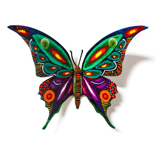 Patricia Govezensky- Original Painting on Cutout Steel "Butterfly CLXVI"