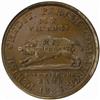 1834 Hard Times Token. Running Boar. HT-9, L-8. Rarity-1. MS-65 BN (NGC).