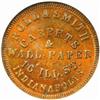 1864 Civil War Store Card Indianapolis, IN. Roll & Smith Carpets. CWT-460P-3a Rarity-4. MS63RB (NGC)