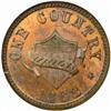 Image 2 : 1863 Civil War Store Card. West Unity, Ohio. S. Pierce & Son. CWT-930C-2a. Rarity-5. MS-64 RB (NGC).