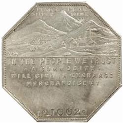 1901 Lesher Referendum Dollar. HK-791. Rarity-5. Imprint Type, No. 1002. AU Altered Surfaces