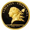 1776 Libertas Americana Medal. 2001 Paris Mint Restrike. Gold. Superb Gem Proof.