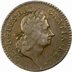 1724 Hibernia Halfpenny. Breen-166. Stop After Date. EF-40 (PCGS).