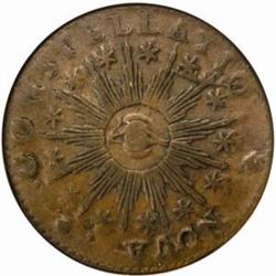 1783 Nova Constellatio Copper. Breen-1106. Pointed Rays, Large US. EF-45 BN (NGC).