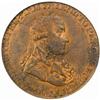 1795 Washington Grate Halfpenny. Baker-29AA. Rarity-1. Large Buttons, Reeded Edge. MS-63 RB (NGC).