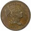 1797 Half Cent. B-2a, C-2. Rarity-4. Plain Edge. Centered Head. AU-55 (PCGS).
