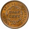 Image 2 : 1855 Half Cent. B-1, C-1, the only known dies. Rarity-1. MS-64 RB (PCGS).