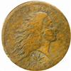 1793 Wreath Cent. S-9. Rarity-2. Vine and Bars Edge. F-12 Environmental Damage (Uncertified).