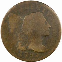 1795 Large Cent. S-76b. Plain Edge. G-6 (ANACS).
