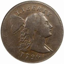 1796 Liberty Cap. Large Cent. S-91. Rarity-3. VF-35 BN (NGC).