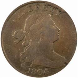 1804 Large Cent. S-266, the only known dies. Die State C. Rarity-2. F-12 (PCGS).
