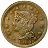 1855 Large Cent. N-4. Rarity-1. Upright 55. MS-64 BN (PCGS).
