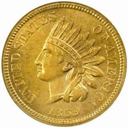 1859 Indian Cent. MS-63 (NGC).