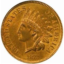 1872 Indian Cent. MS-63 RB (NGC).