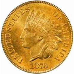 1876 Indian Cent. MS-64 RB (PCGS).