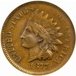 1877 Indian Cent. EF-45 BN (NGC).