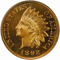 1892 Indian Cent. Proof-65 RB (PCGS).