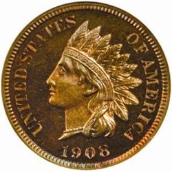1908 Indian Cent. Proof-66 RB (NGC).