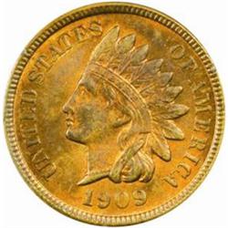 1909-S Indian Cent. Indian. MS-62 RB (PCGS).
