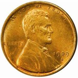 1909-S V.D.B. Lincoln Cent. MS-63 RB (Uncertified).