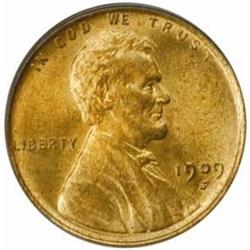 1909-S/Horizontal S Lincoln Cent. FS-1502/012.3. MS-64 RD (PCGS).