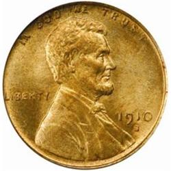 1910-S Lincoln Cent. MS-65 RD (PCGS).
