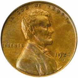 1924-D Lincoln Cent. MS-64 RB (PCGS).