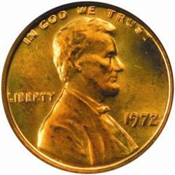 1972 Lincoln Cent. FS-033.3. Doubled Die Obverse. MS-66 RD (NGC).