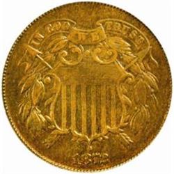1872 Two-Cent Piece. AU-50 (PCGS).
