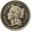Image 1 : 1866 Nickel Three-Cent Piece. Proof-64 Cameo (NGC).