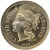 Image 1 : 1867 Nickel Three-Cent Piece. Proof-66 * (NGC).