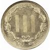 Image 2 : 1873 Nickel Three-Cent Piece. Open 3. MS-64 (NGC).