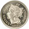 Image 1 : 1874 Nickel Three-Cent Piece. Proof-65 Cameo (PCGS).