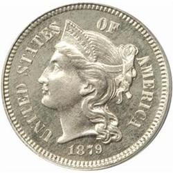 1879 Nickel Three-Cent Piece. Proof-67 (PCGS).