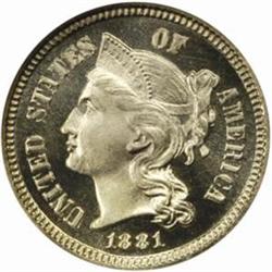 1881 Nickel Three-Cent Piece. Proof-67 * Cameo (NGC).