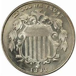 1883 Shield Nickel. Proof-66 (PCGS).