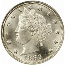 1883 Liberty Nickel. No CENTS. MS-67 (NGC).