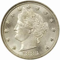 1883 Liberty Nickel. No CENTS. MS-67 (NGC).