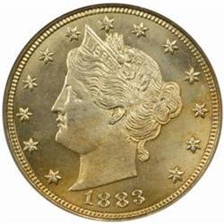 1883 Liberty Nickel. No CENTS. MS-66 (NGC).