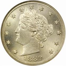 1889 Liberty Nickel. MS-65 (NGC).