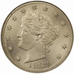 1889 Liberty Nickel. MS-65 (NGC).