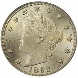 1892 Liberty Nickel. MS-65 (PCGS).