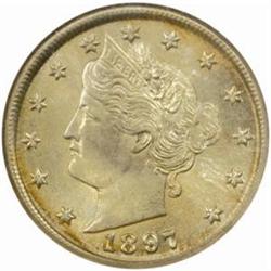 1897 Liberty Nickel. MS-65 (NGC).