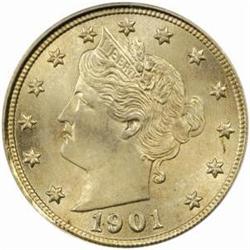 1901 Liberty Nickel. MS-65 (PCGS).