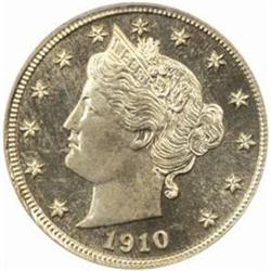 1910 Liberty Nickel. Proof-65 Cameo (PCGS).