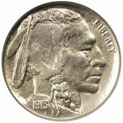 1913-D Buffalo Nickel. Type II. MS-64 (NGC).