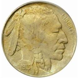 1913-S Buffalo Nickel. Type II. MS-62 (PCGS).