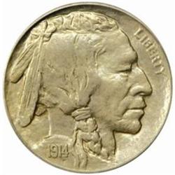1914-D Buffalo Nickel. MS-65 (PCGS).