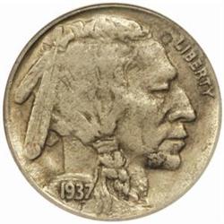 1937-D Buffalo Nickel. FS-020.2. 3-Legged. EF-45 (NGC).